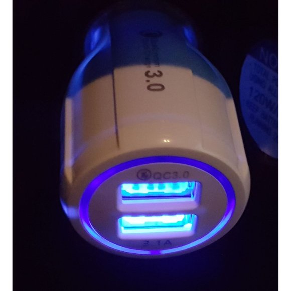 Double LED Port Car Charger for iPhone, Samsung, Other Devices - Picture 5 of 6